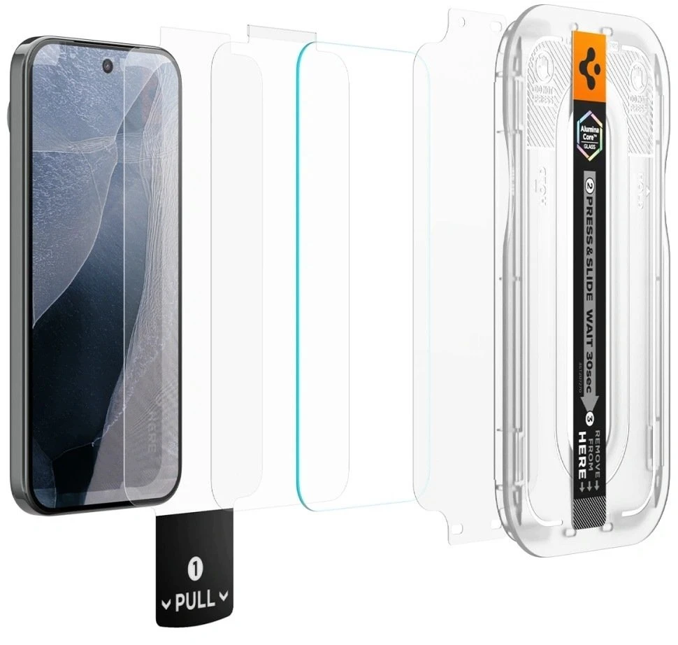 GRŪDINTAS STIKLAS SPIGEN GLAS.TR EZ FIT PRO AC 2-PACK GOOGLE PIXEL 11 / 11 PRO SKAIDRUS