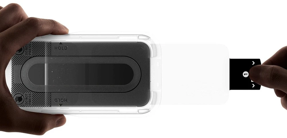 Spigen Glas.tR EZ Fit Pro HD AC privatumo grūdintas stiklas, skirtas iPhone 18 Pro