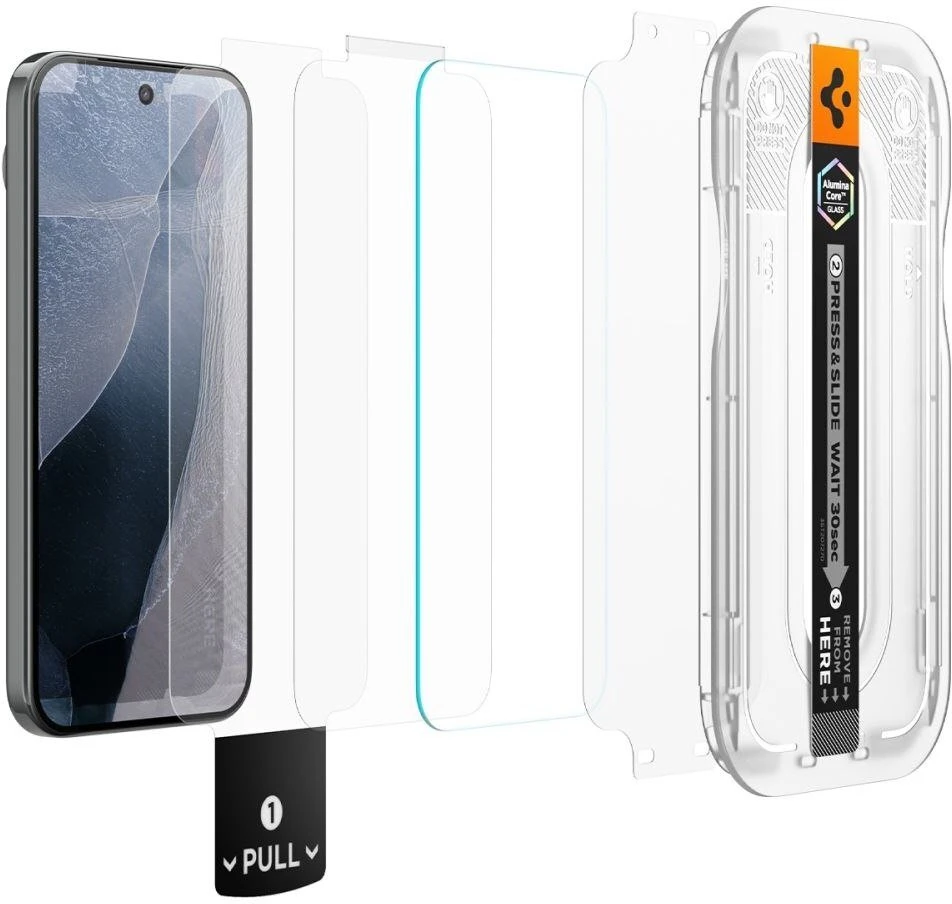 GRŪDINTAS STIKLAS Spigen GLAS.TR EZ FIT PRO AC 2-PACK GOOGLE PIXEL 11 PRO XL SKAIDRUS