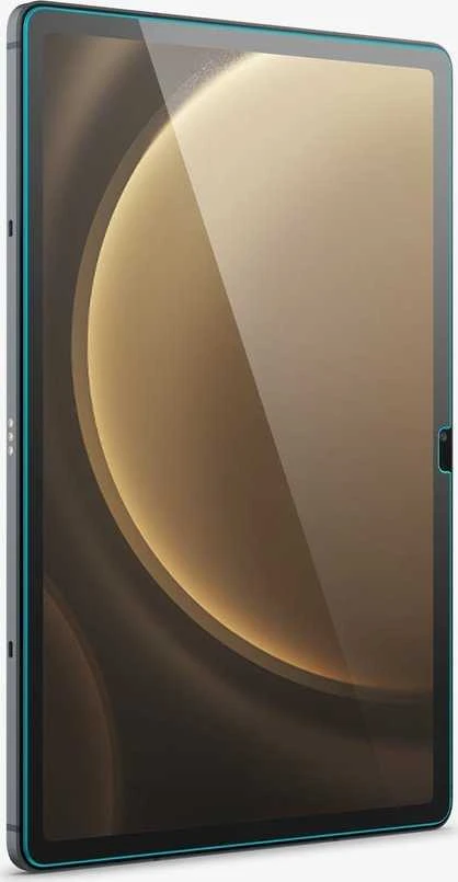„Spigen Glas.TR Slim“ grūdinto stiklo dėklas, skirtas „Samsung Galaxy Tab S9 FE 10.9“ planšetiniam kompiuteriui.