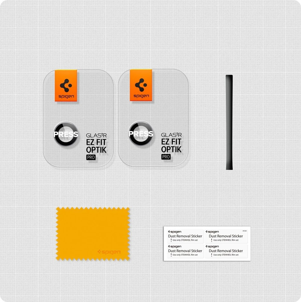 „Spigen Glass tR EZ Fit Optik Pro“ 2 vnt. pakuotė, erdvi pagalvėlė – „iPad Air 11“/13“ (2024/2025)