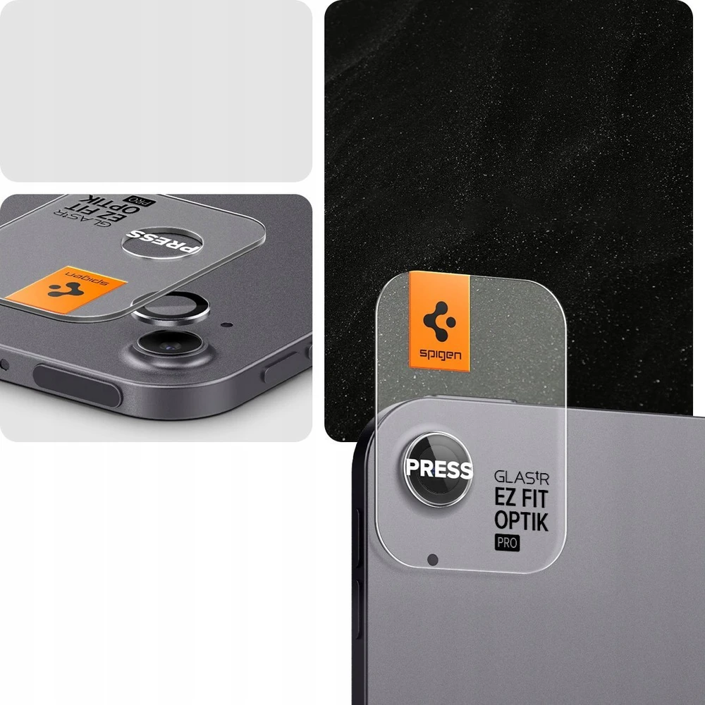 „Spigen Glass tR EZ Fit Optik Pro“ 2 vnt. pakuotė, erdvi pagalvėlė – „iPad Air 11“/13“ (2024/2025)
