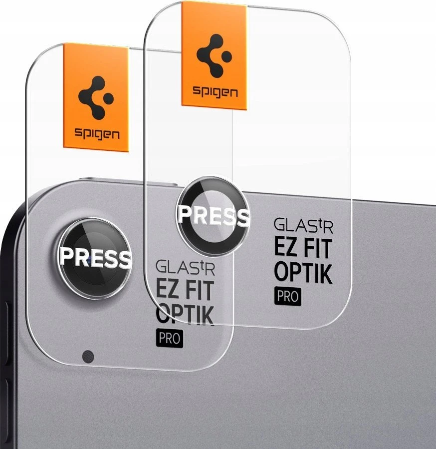 „Spigen Glass tR EZ Fit Optik Pro“ 2 vnt. pakuotė, erdvi pagalvėlė – „iPad Air 11“/13“ (2024/2025)