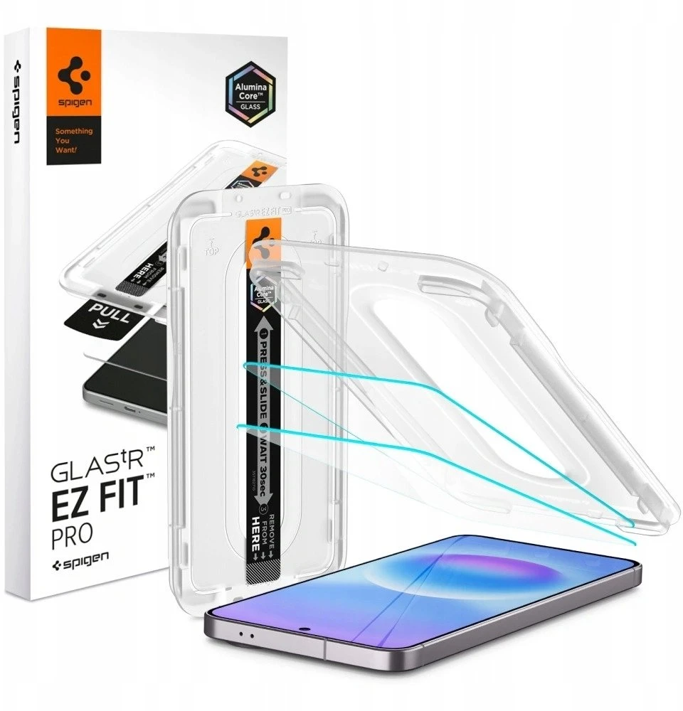 Grūdintas stiklas Spigen GLAS.TR „EZ FIT PRO” 2-PACK GALAXY A57 5G SKAIDRUS