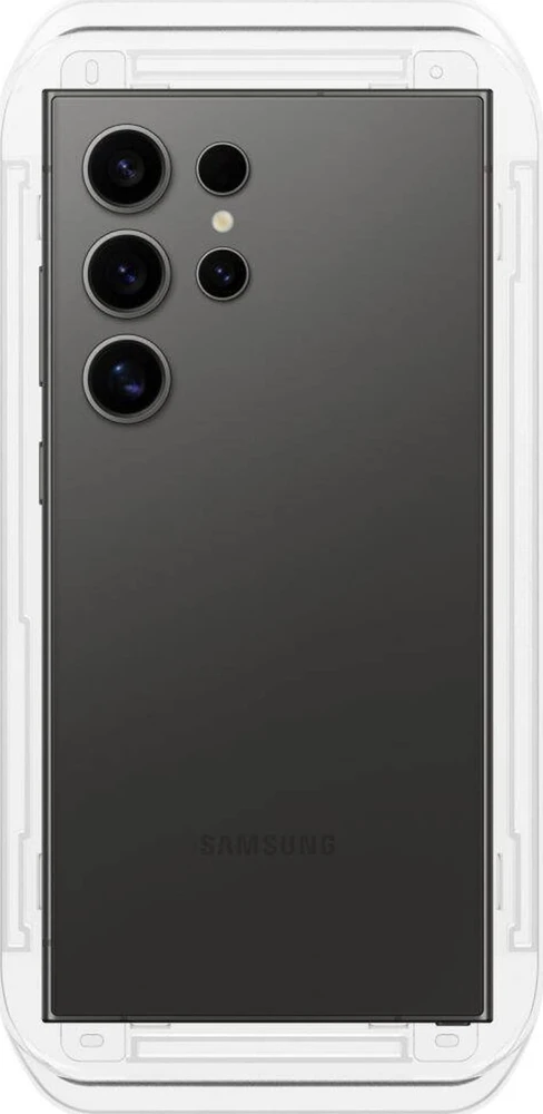 Apsauginis stiklas telefonui Samsung Galaxy S24 Ultra Spigen Glas.tr „EZ Fit” Privacy, 2 vnt.