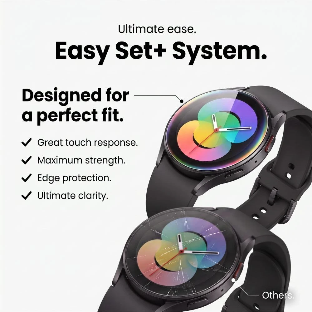 GLAZŪRUOTAS STIKLAS Tech-Protect EASY SET+ 2-PACK SAMSUNG Samsung Galaxy WATCH ULTRA 2 2026 (47 MM) SKAIDRUS