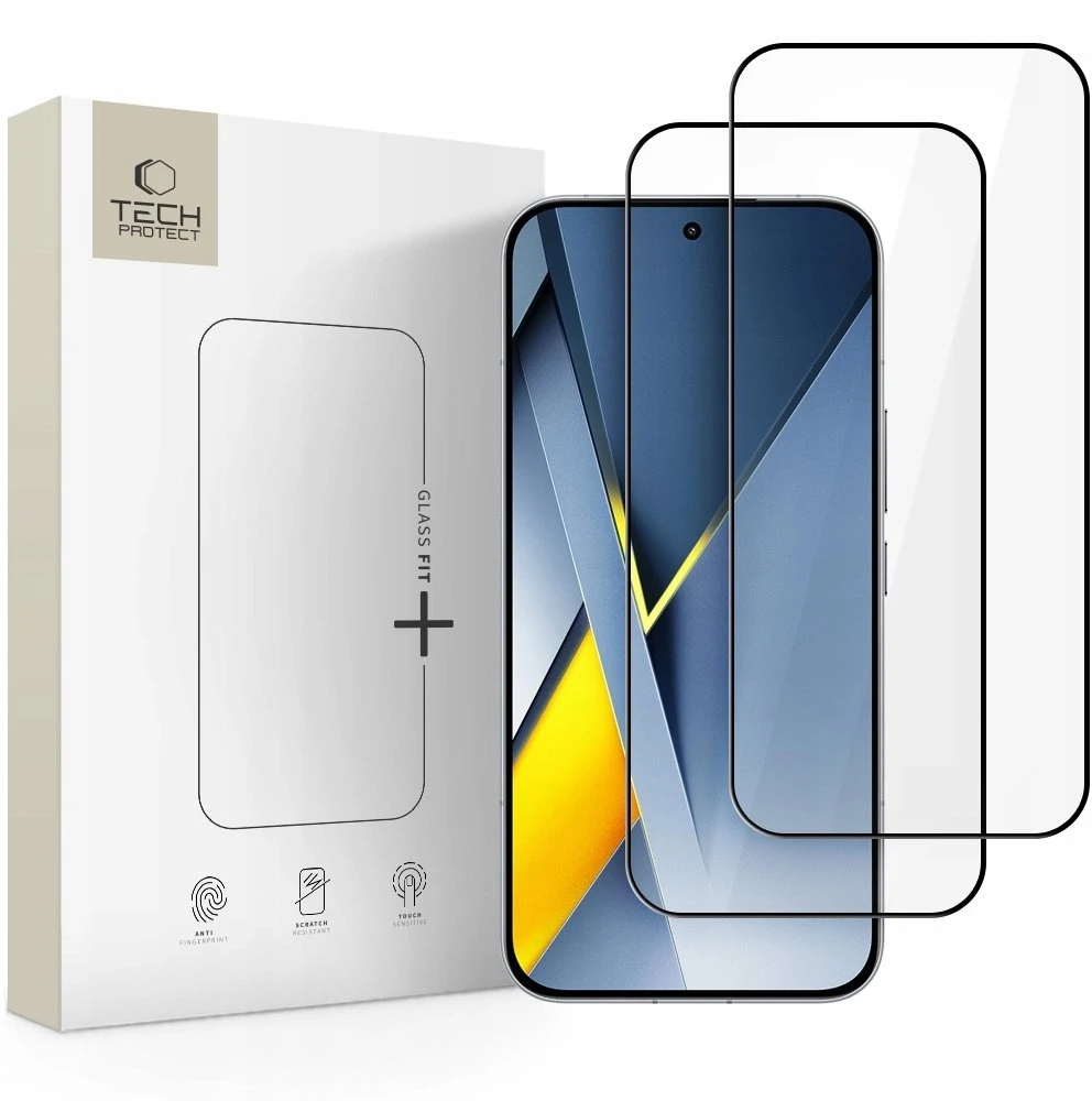 Tech-Protect Glass Fit+ 2-pack skirtas Xiaomi Poco F8 Pro Ultra – juodas