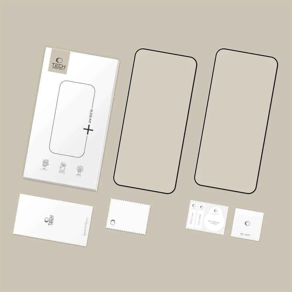 Tech-Protect Glass Fit+ 2-pack apsauginis stiklas skirtas Xiaomi Redmi 15 4G / 5G – juodas