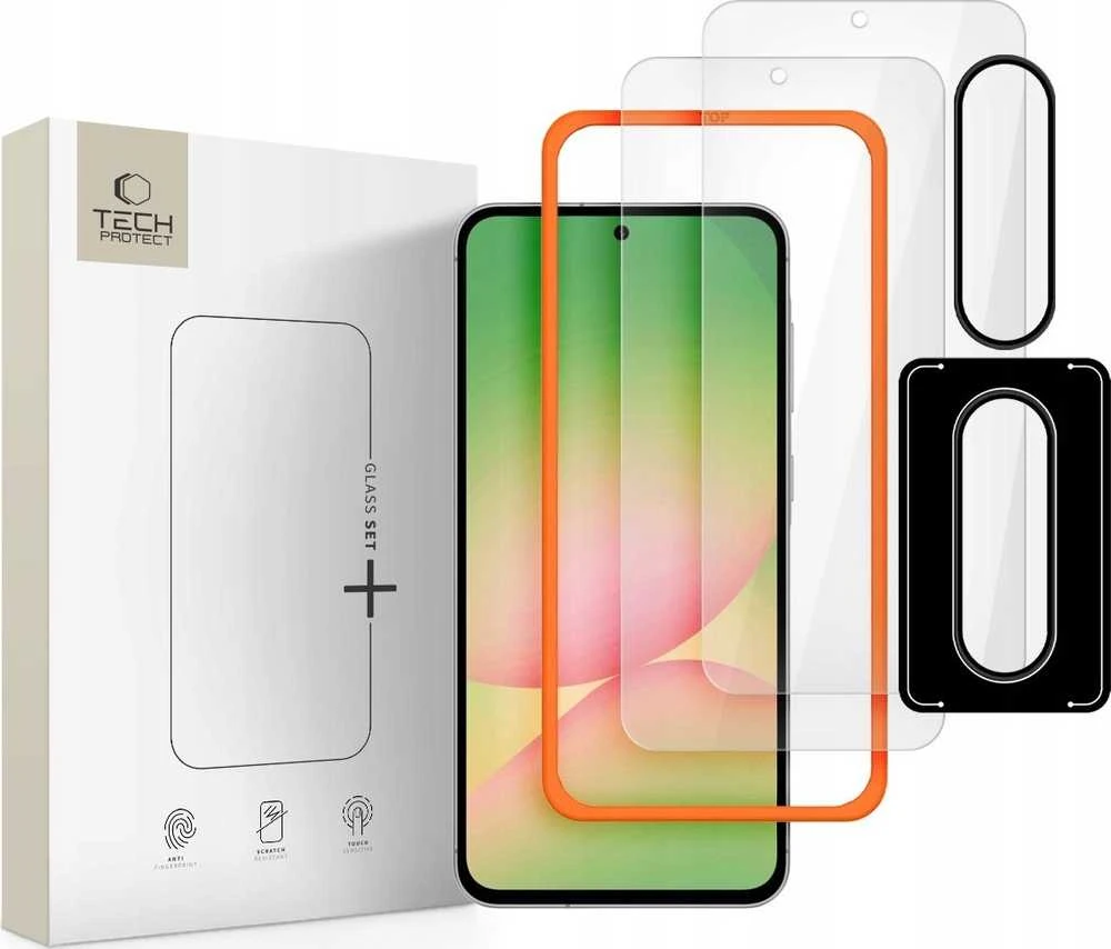 Tech-Protect Glass Set+ Apsauginis stiklas for Samsung Galaxy A36 / A56 5G – Transparent