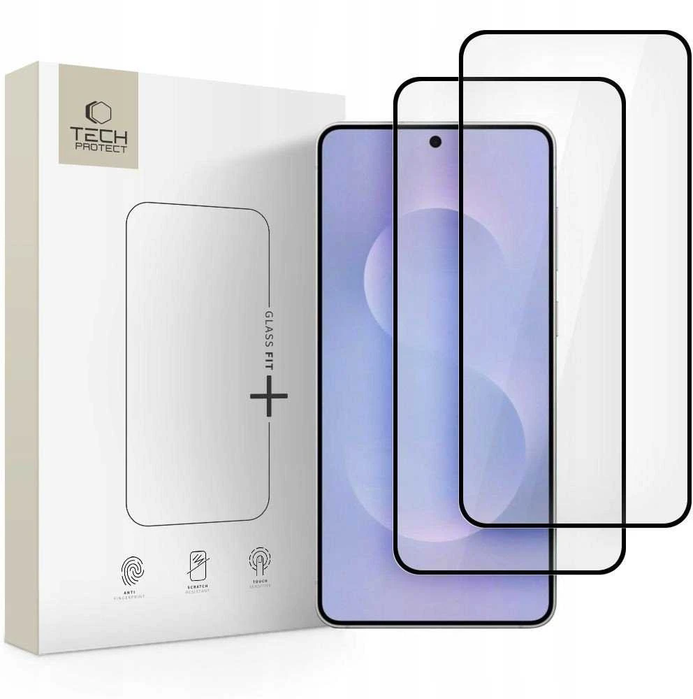 Tech-Protect Glass Fit+ 2-pack apsauginis stiklas skirta Samsung Galaxy S25 Edge – skaidrus