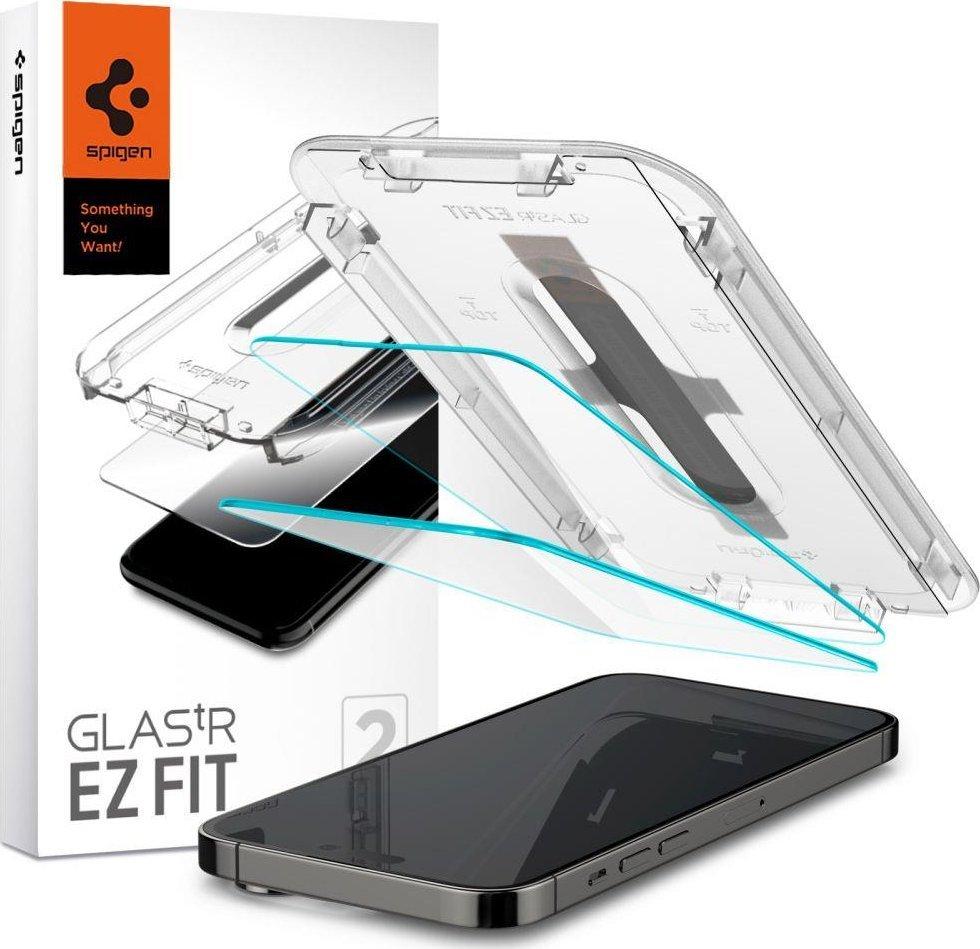 SPIGEN GLAS.TR "GRŪDINTAS STIKLAS EZ FIT" 2 PAKUOTĖS IPHONE 14 PRO CLEAR
