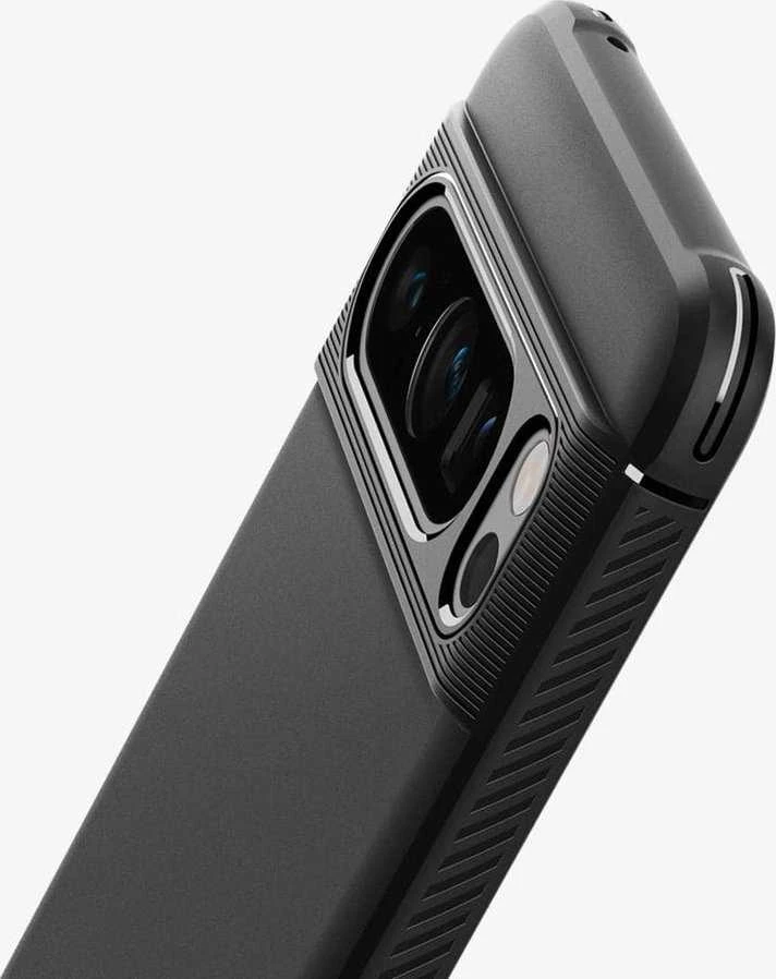 Dėklas Spigen Rugged Armor, matinė juoda - Google Pixel 8 Pro