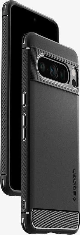 Dėklas Spigen Rugged Armor, matinė juoda - Google Pixel 8 Pro