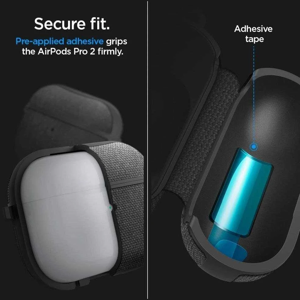 Spigen URBAN FIT Apple AIRPODS PRO 1/2 dėklas ausinėms juodos spalvos