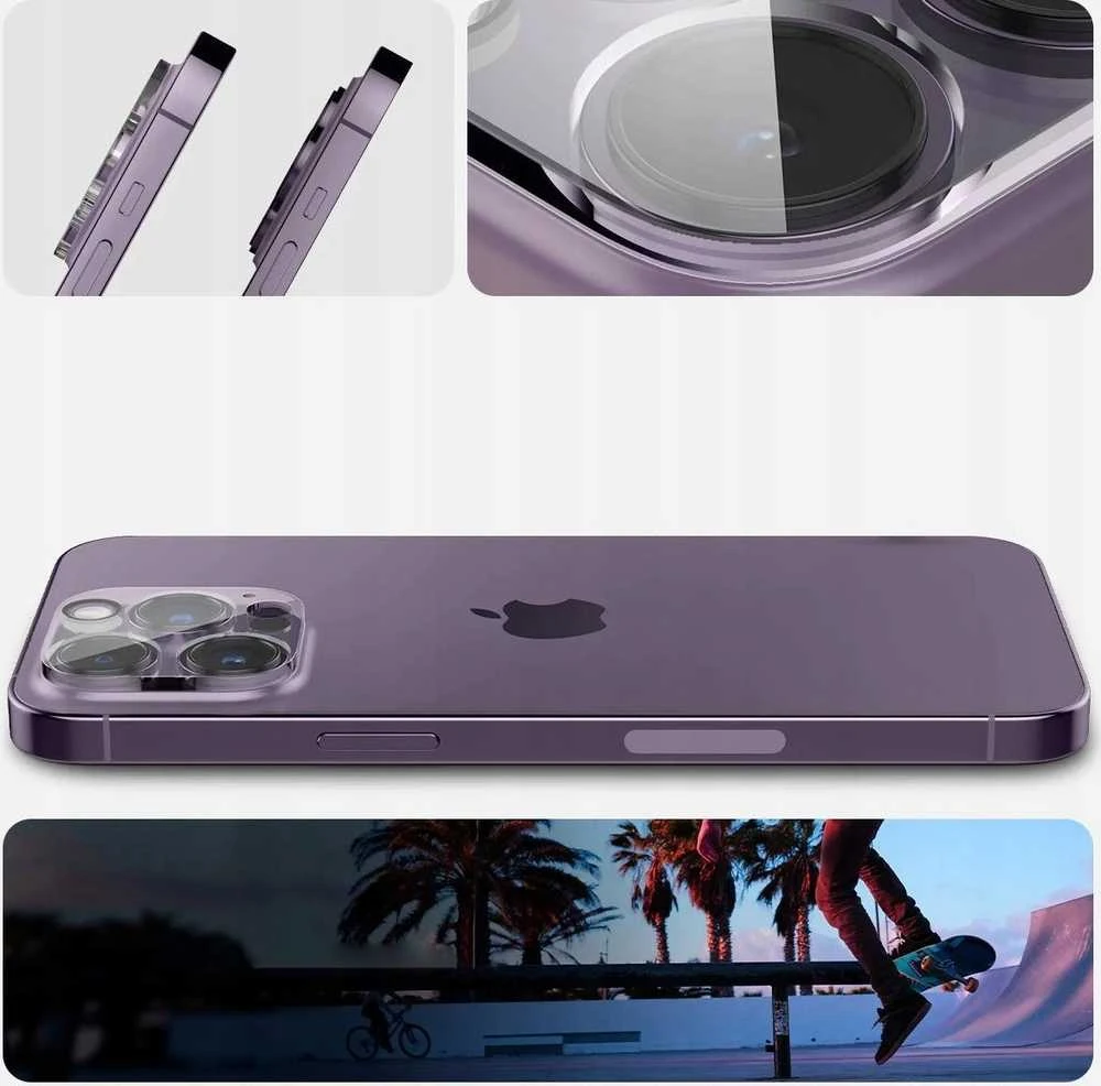 Spigen fotoaparato apsauga iPhone 14 Pro 6,1 / Pro Max 6,7 Optik.TR Camera Protector 2 vnt. Crystal permatomas