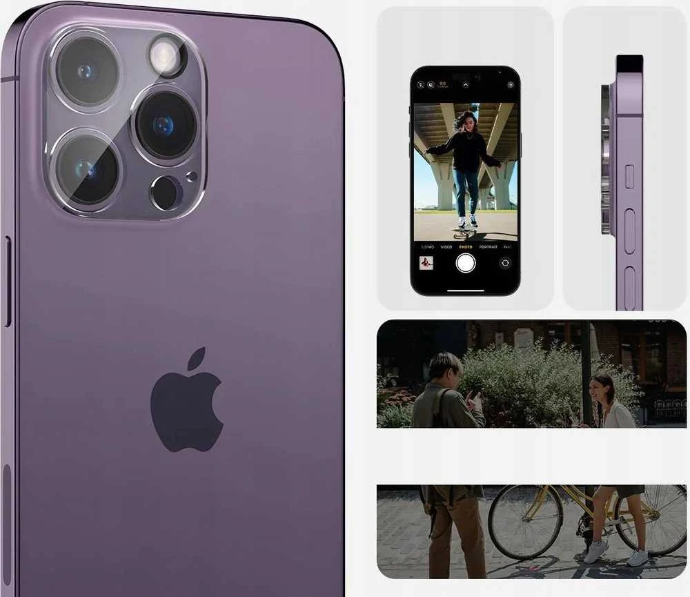 Spigen fotoaparato apsauga iPhone 14 Pro 6,1 / Pro Max 6,7 Optik.TR Camera Protector 2 vnt. Crystal permatomas