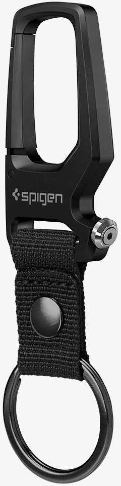 Spigen Karabinai su raktų žiedu (2 vnt.), juodos spalvos