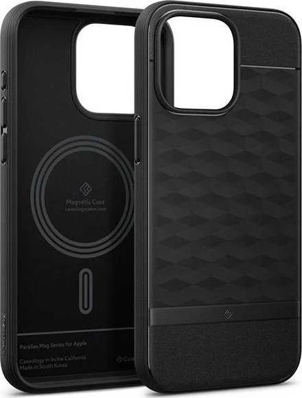 Spigen CASEOLOGY PARALLAX MAG MAGSAFE Apple iPhone 15 PRO MAX MATTE dėklas telefonui juodos spalvos
