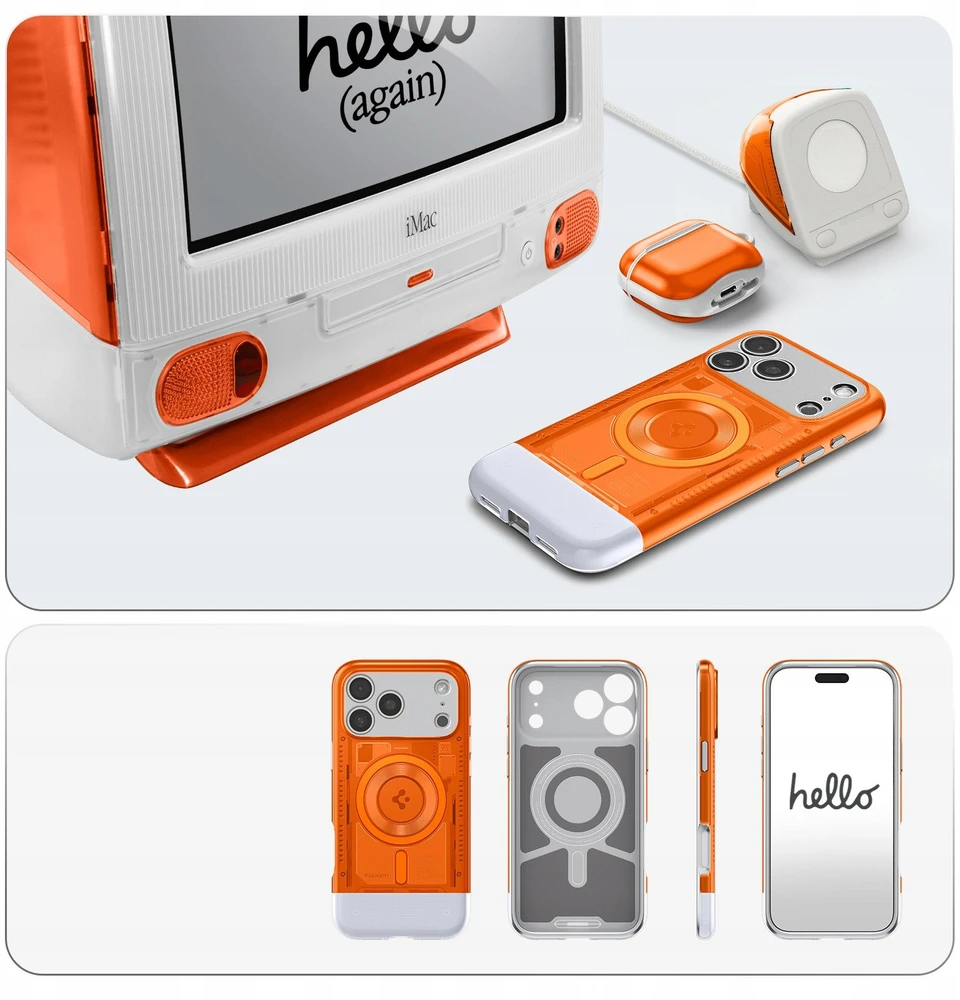 Dėklas Spigen Classic C1 MagSafe, tangerine - iPhone 17 Pro