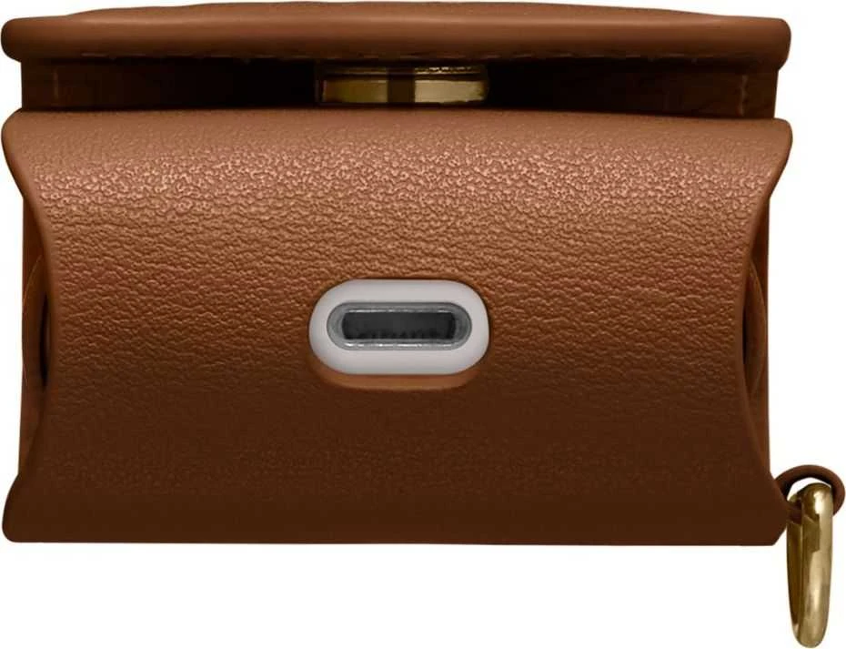 Spigen La Manon AirPods 1/2 Dėklas PU Leather rudos spalvos 074CS26378
