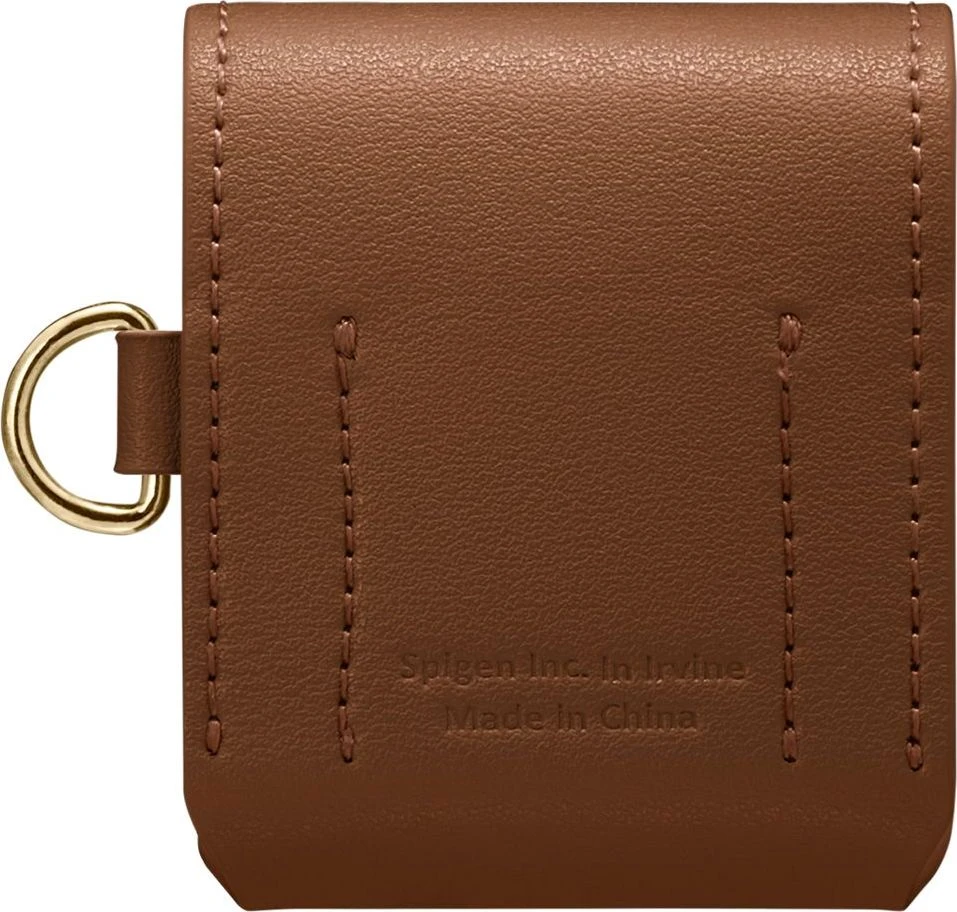 Spigen La Manon AirPods 1/2 Dėklas PU Leather rudos spalvos 074CS26378