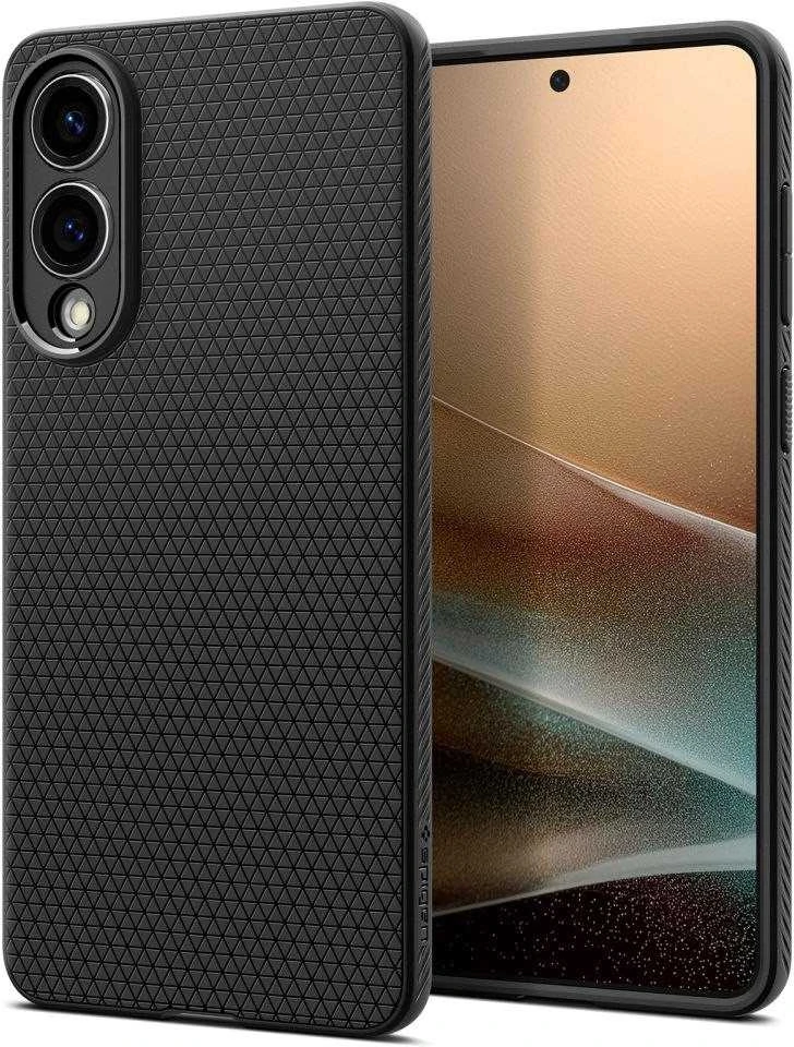 Spigen Liquid Air dėklas skirtas Samsung Galaxy S25 Edge – juodos spalvos