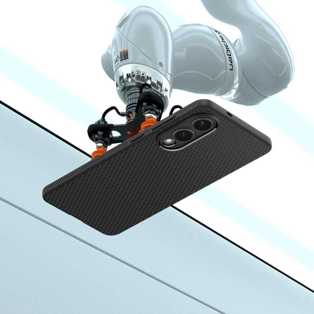 Spigen Liquid Air dėklas skirtas Samsung Galaxy S25 Edge – juodos spalvos