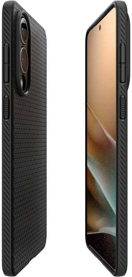 Spigen Liquid Air dėklas skirtas Samsung Galaxy S25 Edge – juodos spalvos