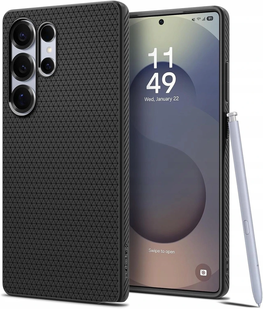 Spigen Liquid Air dėklas skirtas Samsung Galaxy S26 Ultra – juodos spalvos
