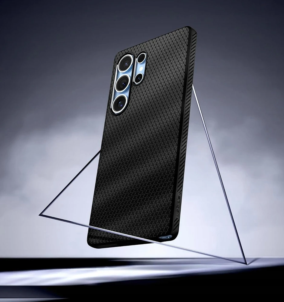 Spigen Liquid Air dėklas skirtas Samsung Galaxy S26 Ultra – juodos spalvos