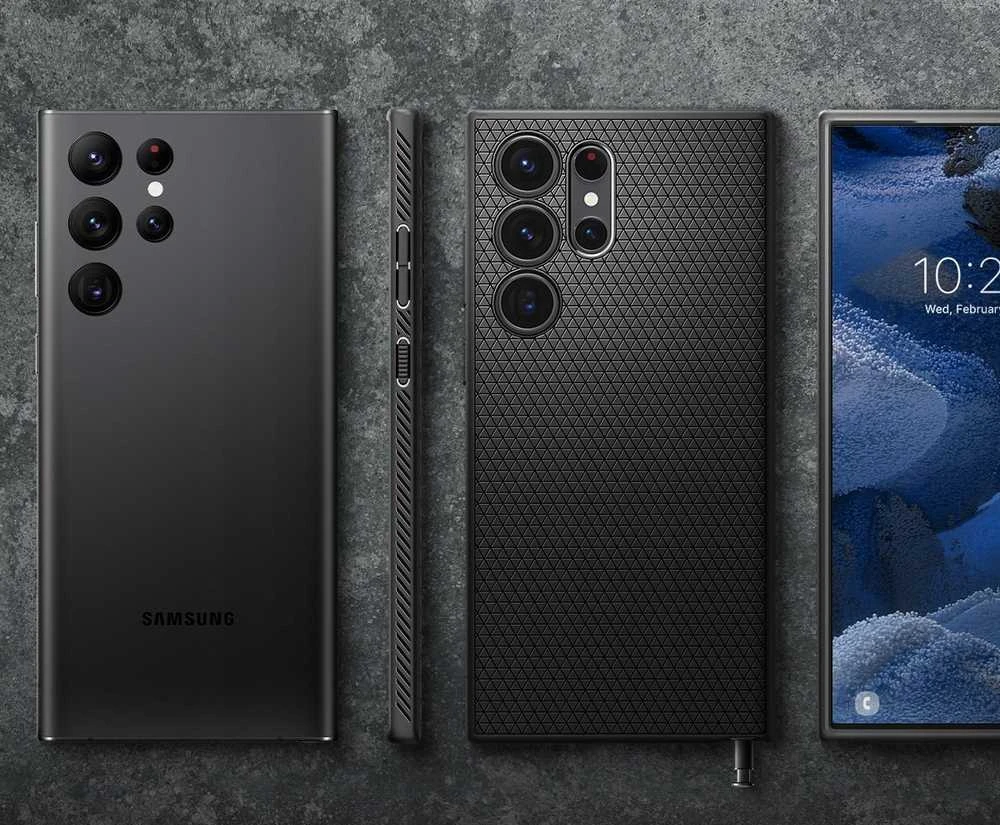 Spigen Liquid Air Samsung Galaxy S25 Ultra – dėklas telefonui juodos spalvos