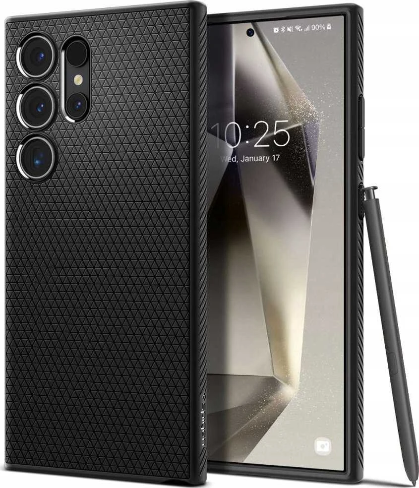 Spigen Liquid Air Samsung Galaxy S25 Ultra – dėklas telefonui juodos spalvos