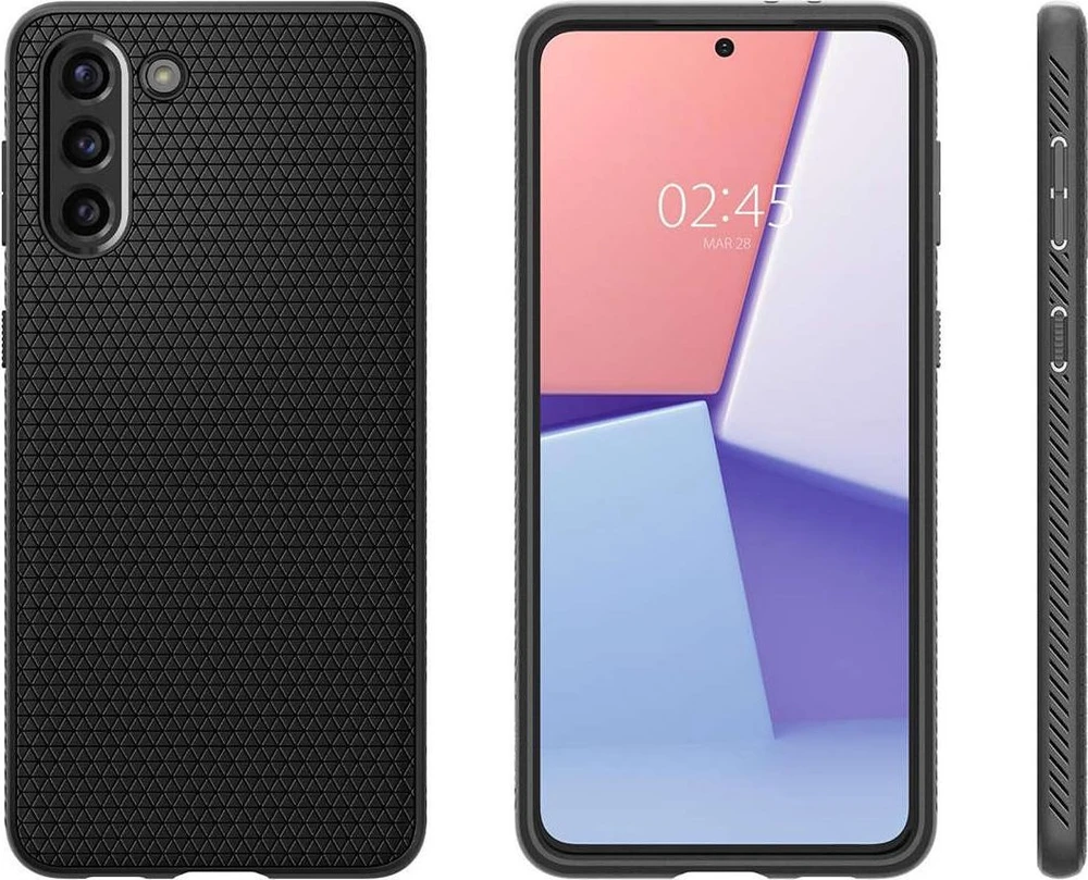 Dėklas SPIGEN LIQUID AIR GALAXY S21 MATTE Juodas