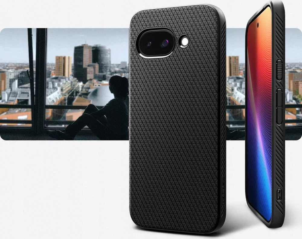 Spigen Liquid Air Dėklas, skirtas Google Pixel 9A – Matinis Juodas