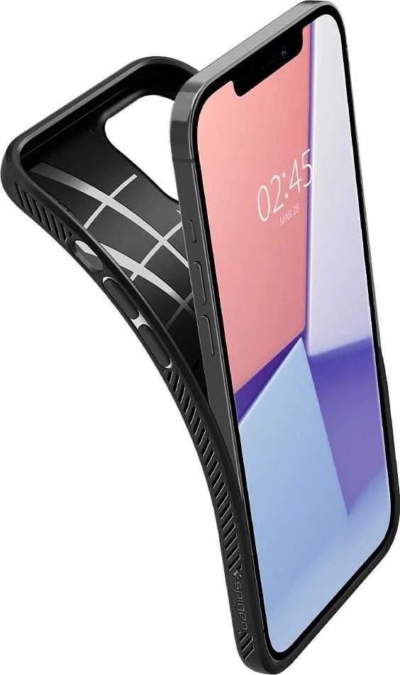 Spigen Liquid Air dėklas skirtas Apple iPhone 12 Pro Max, spalva - Matte Black