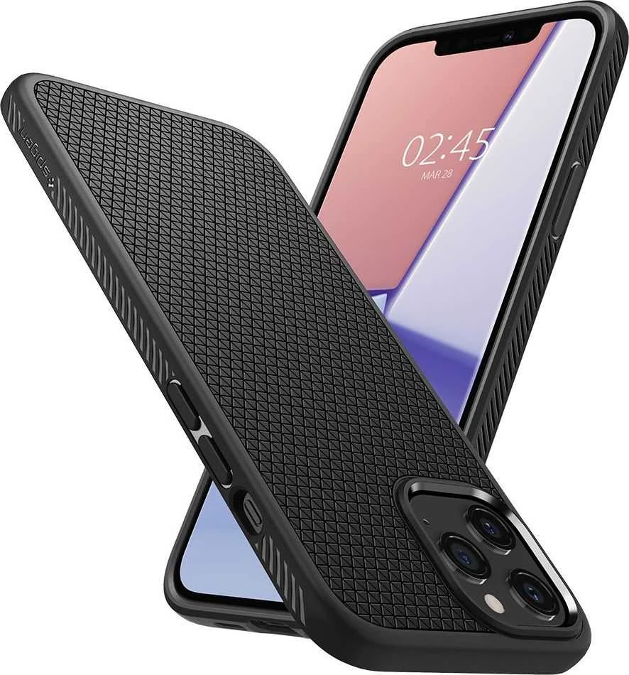 Spigen Liquid Air dėklas skirtas Apple iPhone 12 Pro Max, spalva - Matte Black