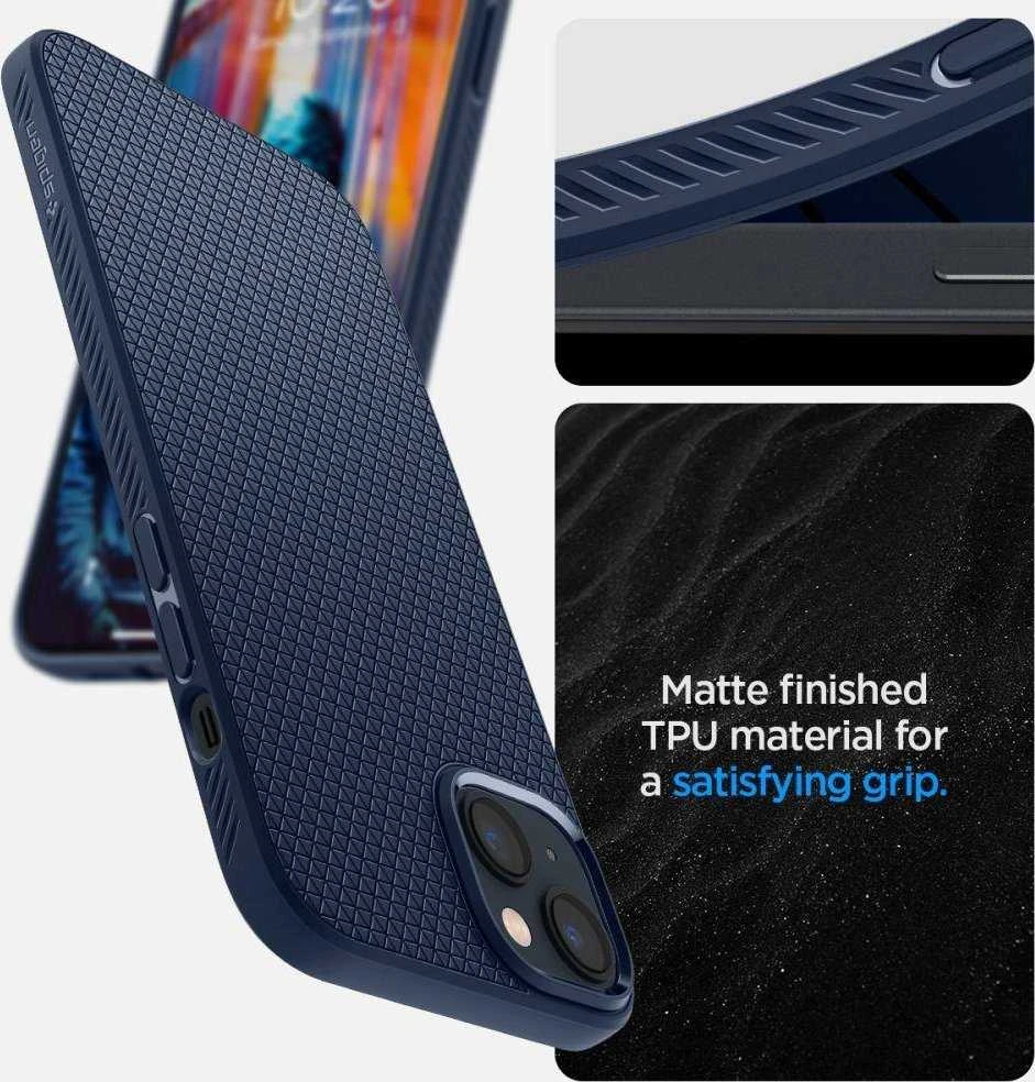 Dėklas Spigen Liquid Air, navy mėlynas - iPhone 14