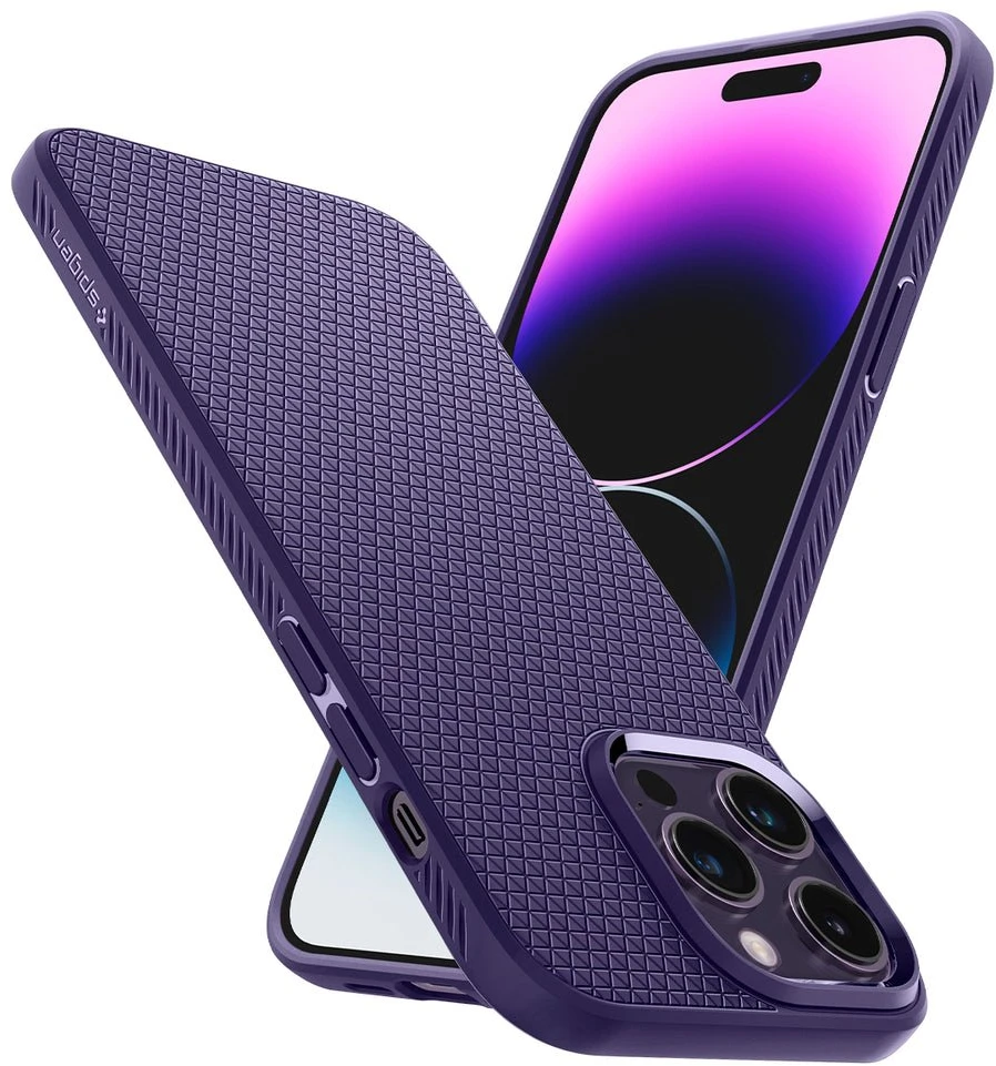 Spigen dėklas Liquid Air , skirtas iPhone 14 Pro 6,1 tamsiai violetinės spalvos inės spalvos