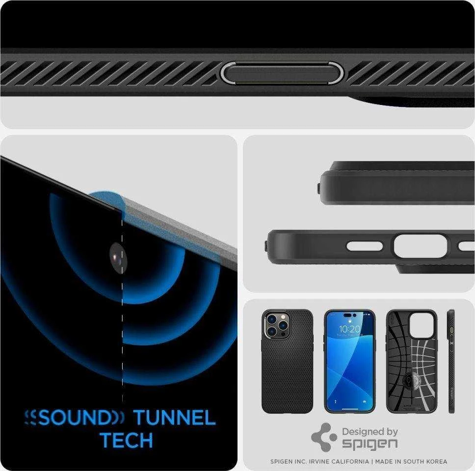 Dėklas SPIGEN LIQUID AIR IPHONE 14 PRO MAX MATTE Juodas