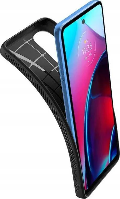 Dėklas Spigen Liquid Air, juodas - Motorola Moto G Stylus 2022