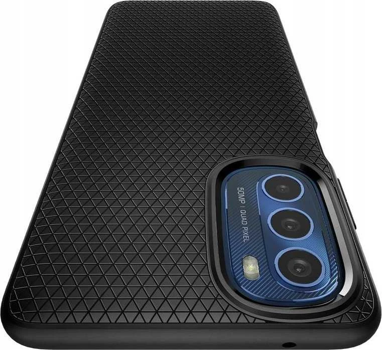 Dėklas Spigen Liquid Air, juodas - Motorola Moto G Stylus 2022