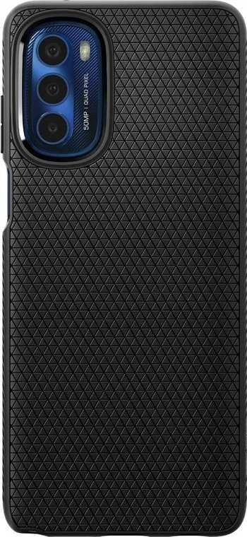 Dėklas Spigen Liquid Air, juodas - Motorola Moto G Stylus 2022