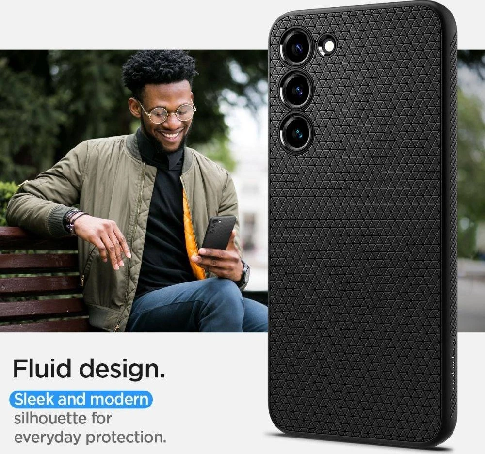 Spigen Liquid Air dėklas skirtas Samsung Galaxy S23, spalva - Matte Black