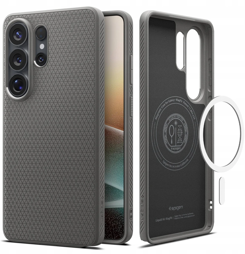 Spigen Liquid Air Mag MagSafe dėklas skirtas Samsung Galaxy S26 Ultra – pilkos spalvos