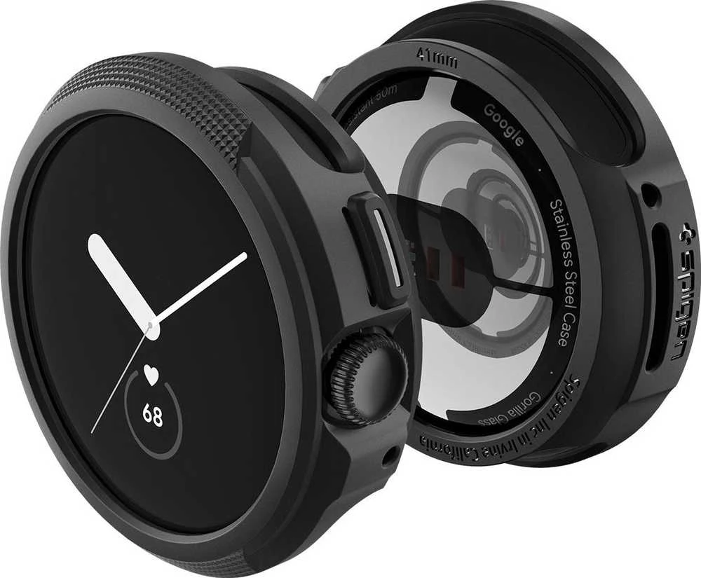 Spigen Liquid Air, matte juodas - Google Pixel Watch 3/2/1