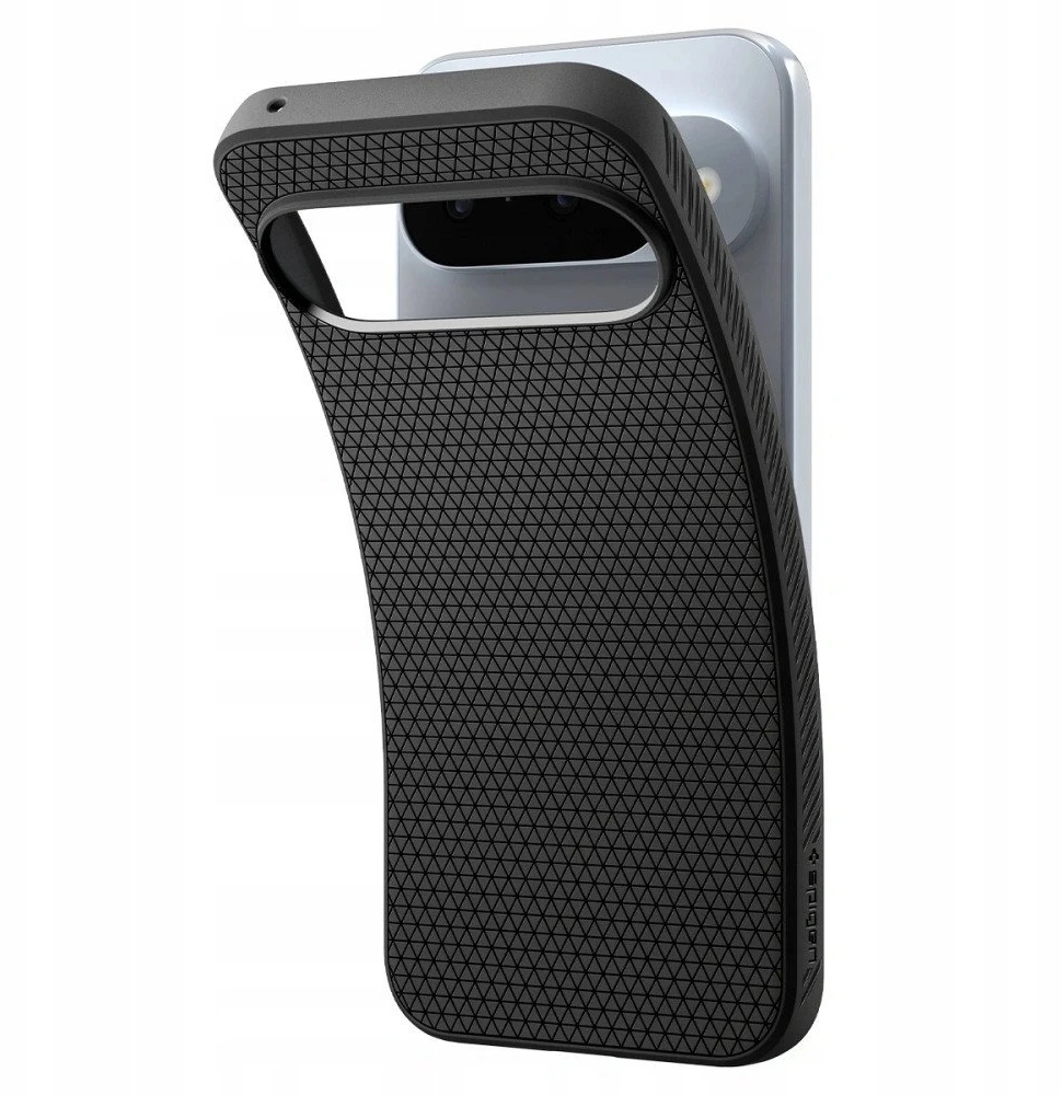 Dėklas Spigen Liquid Air, matte juodos spalvos – Google Pixel 10 Pro/Pixel 10