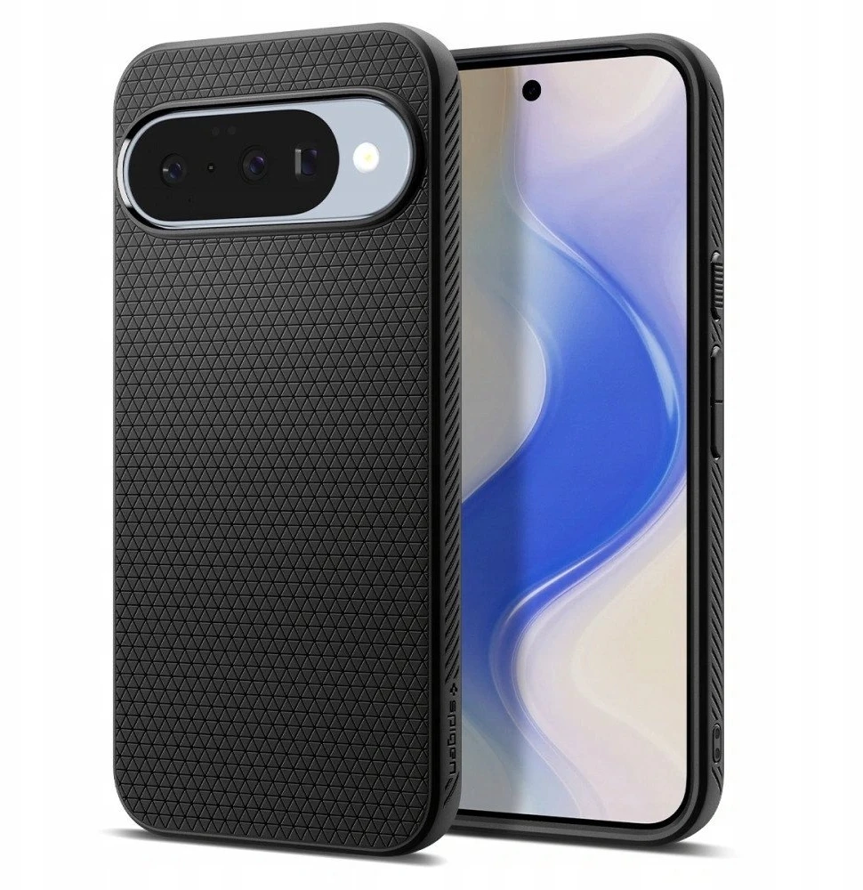 Dėklas Spigen Liquid Air, matte juodos spalvos – Google Pixel 10 Pro/Pixel 10