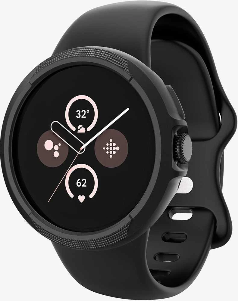 „Spigen Liquid Air“, matinis juodas - „Google Pixel Watch 3“ (45 mm)