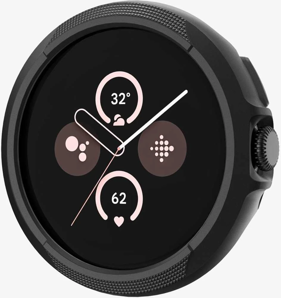 „Spigen Liquid Air“, matinis juodas - „Google Pixel Watch 3“ (45 mm)