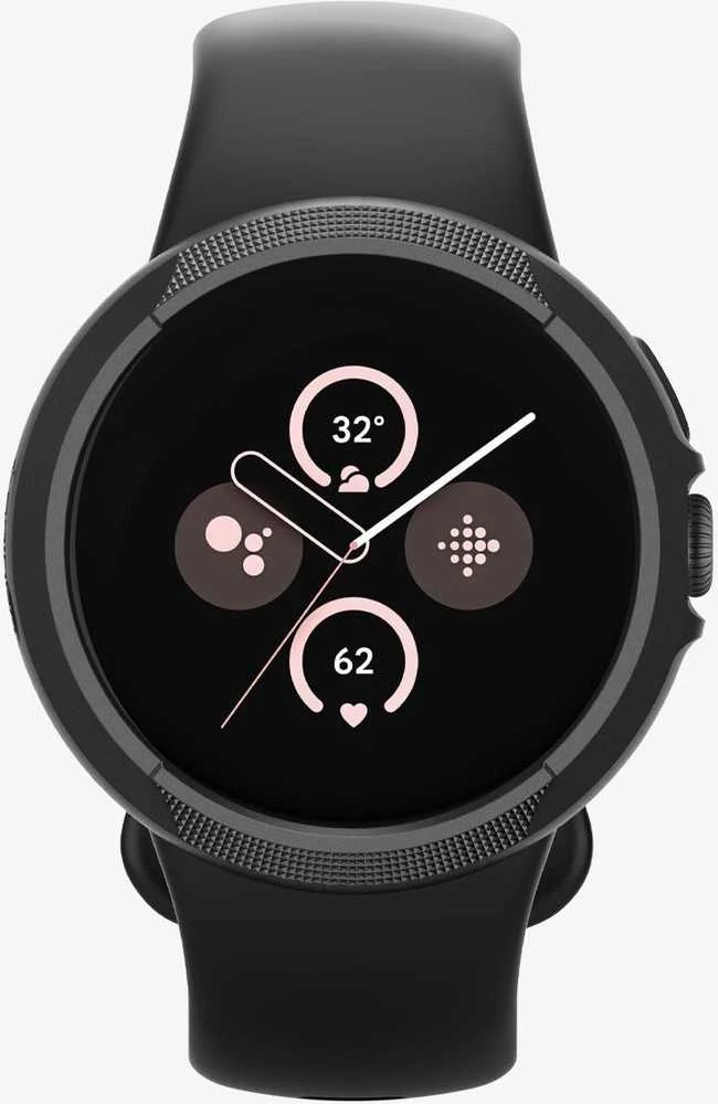 „Spigen Liquid Air“, matinis juodas - „Google Pixel Watch 3“ (45 mm)